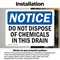 Signmission Do Not Dispose Of Chemicals In This Drain, 7 in W x Rectangle, Vinyl Decal OS-2PACK-NS-D-57-L-15425 - alternate 2